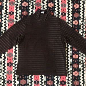 Talbots Brown Turtleneck Top